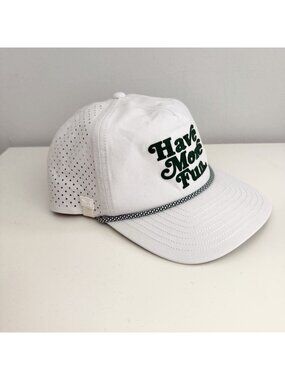 Melin Coronado White Rope Hat Have More Fun Adjustable Snapback Size Classic